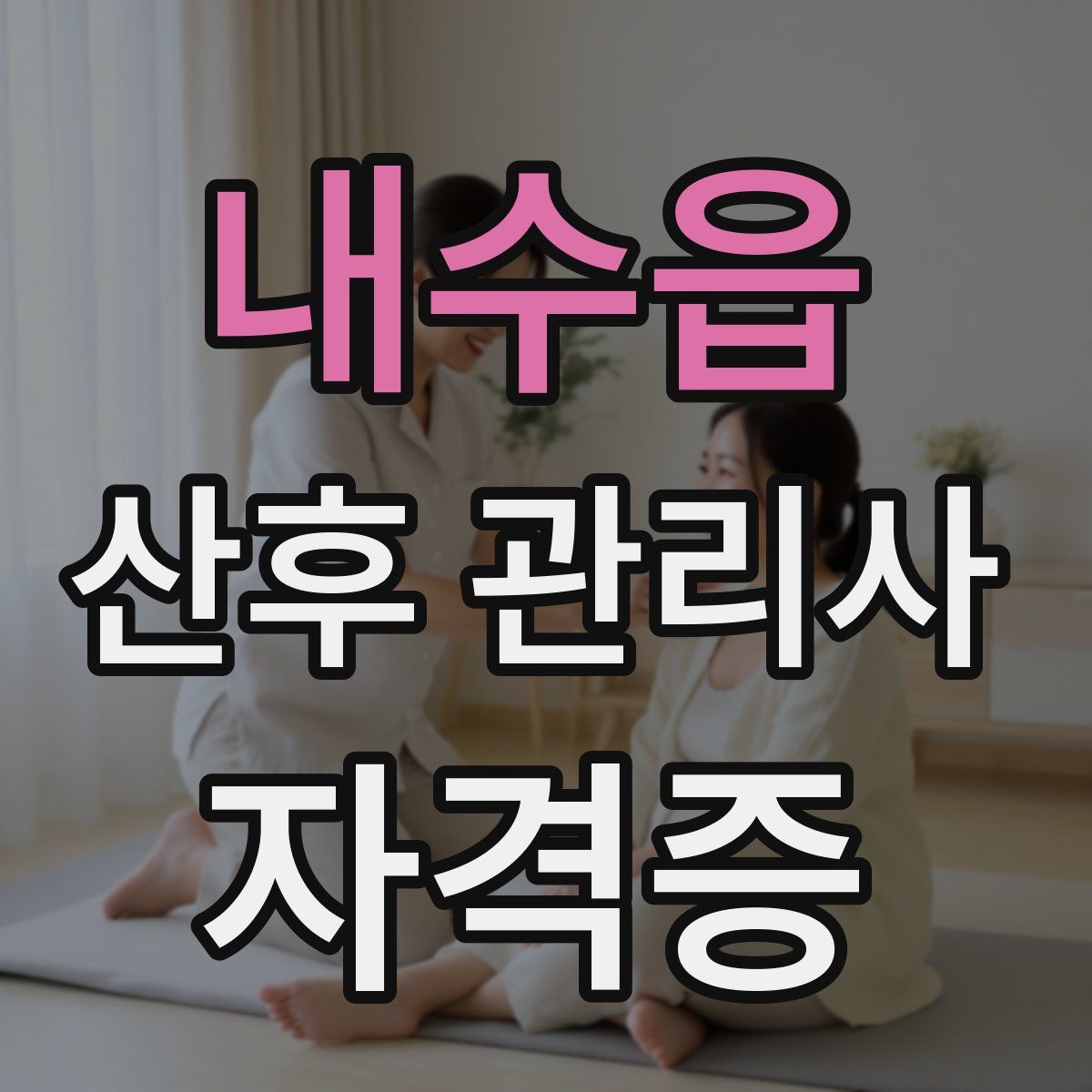 내수읍 산후 관리사 자격증