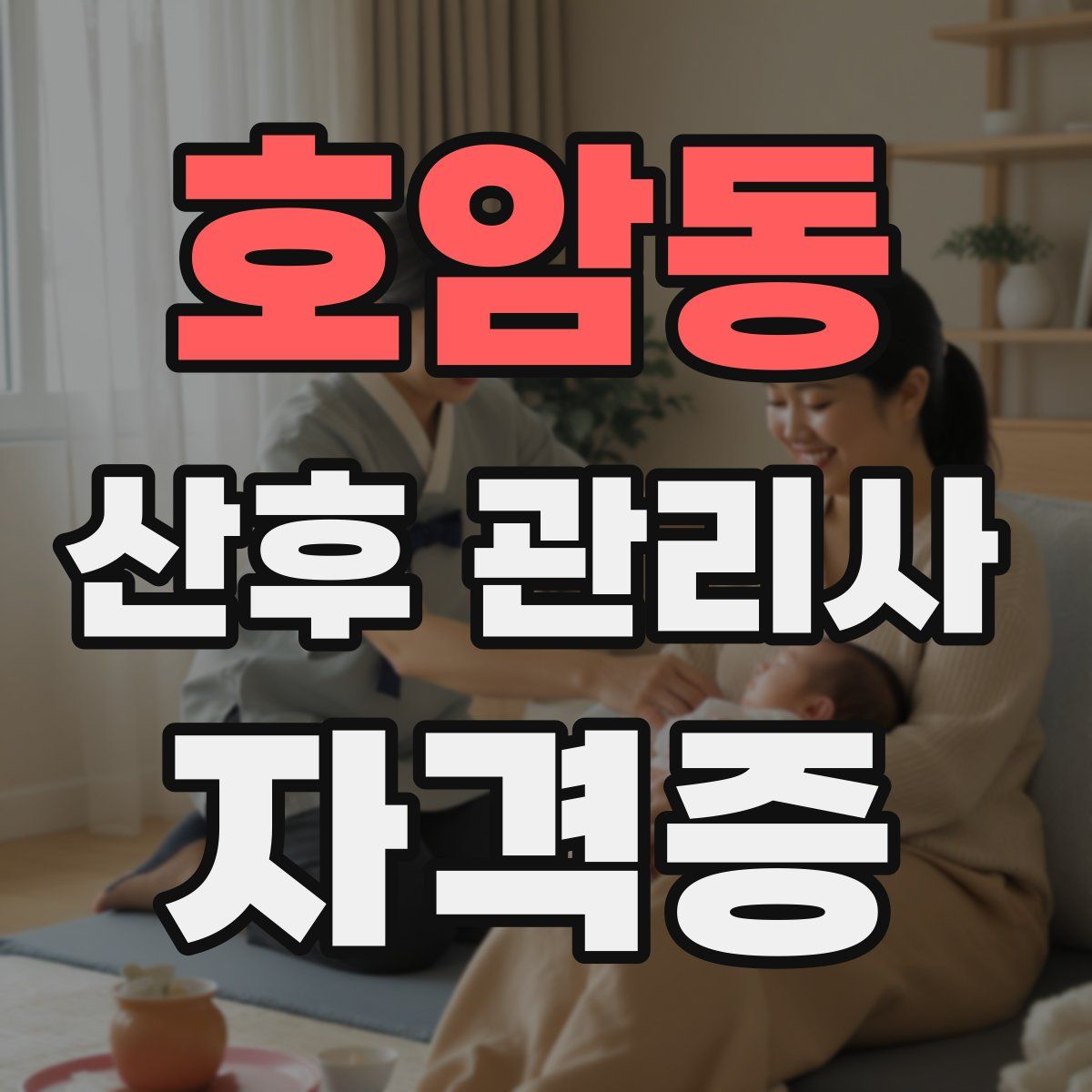 호암동 산후 관리사 자격증