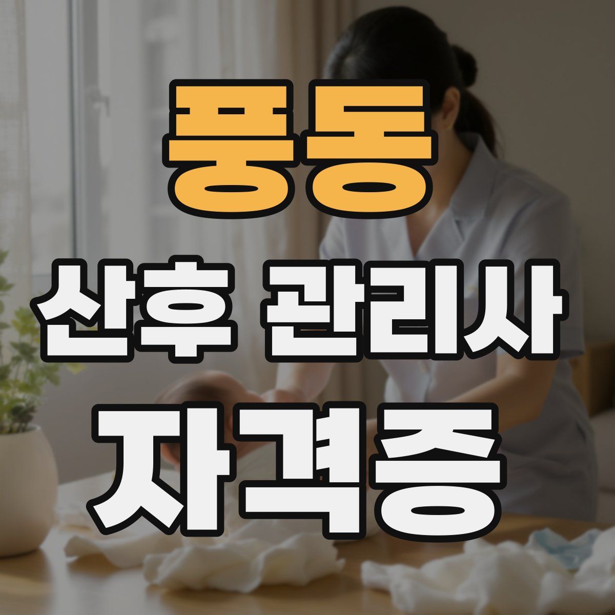 풍동 산후 관리사 자격증