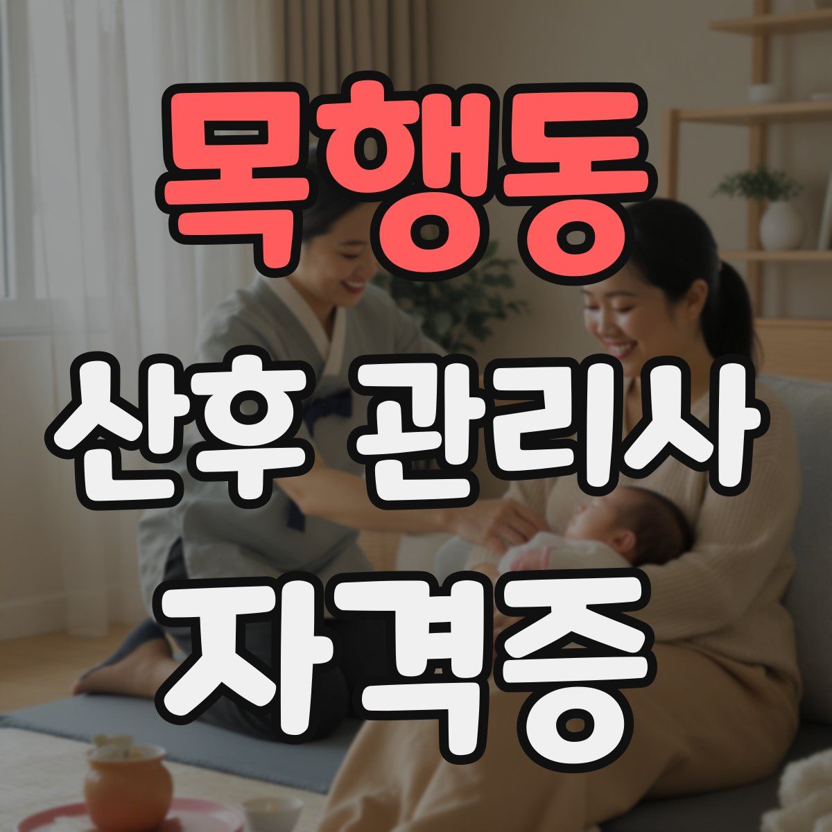 목행동 산후 관리사 자격증