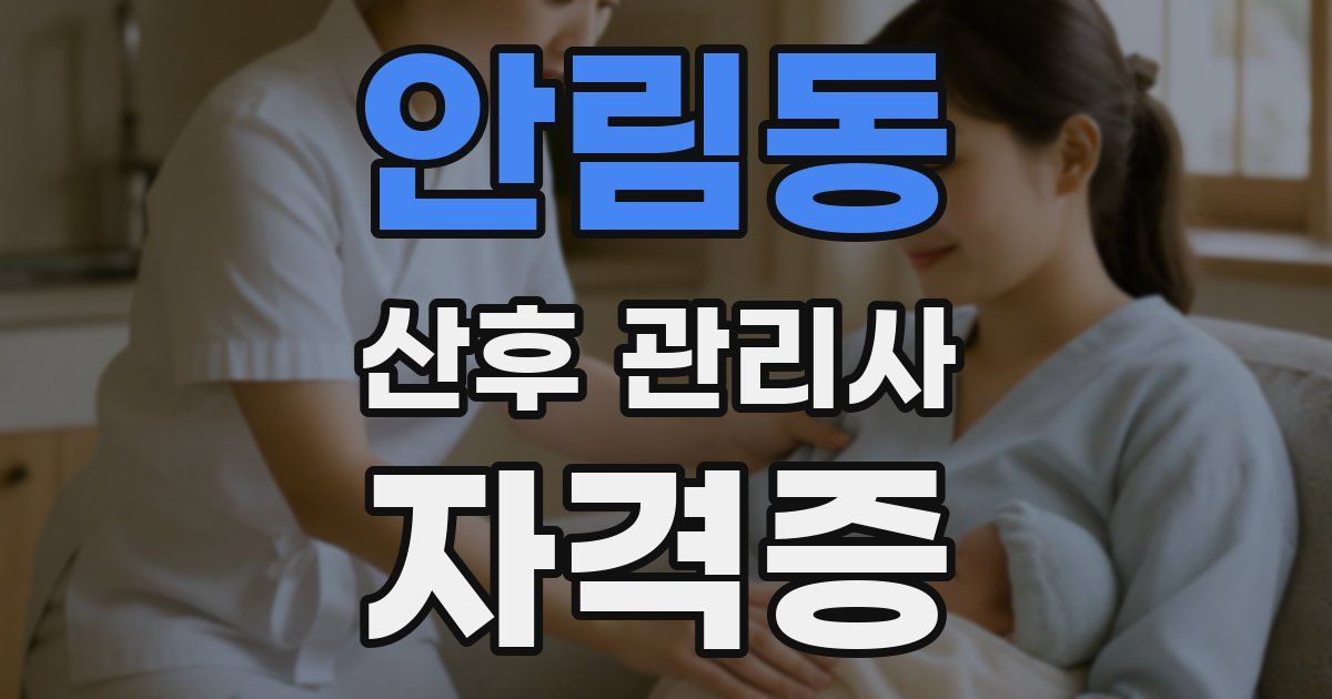 안림동 산후 관리사 자격증