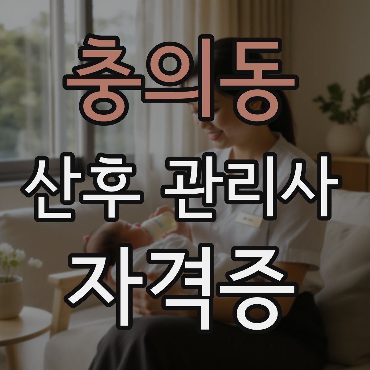 충의동 산후 관리사 자격증