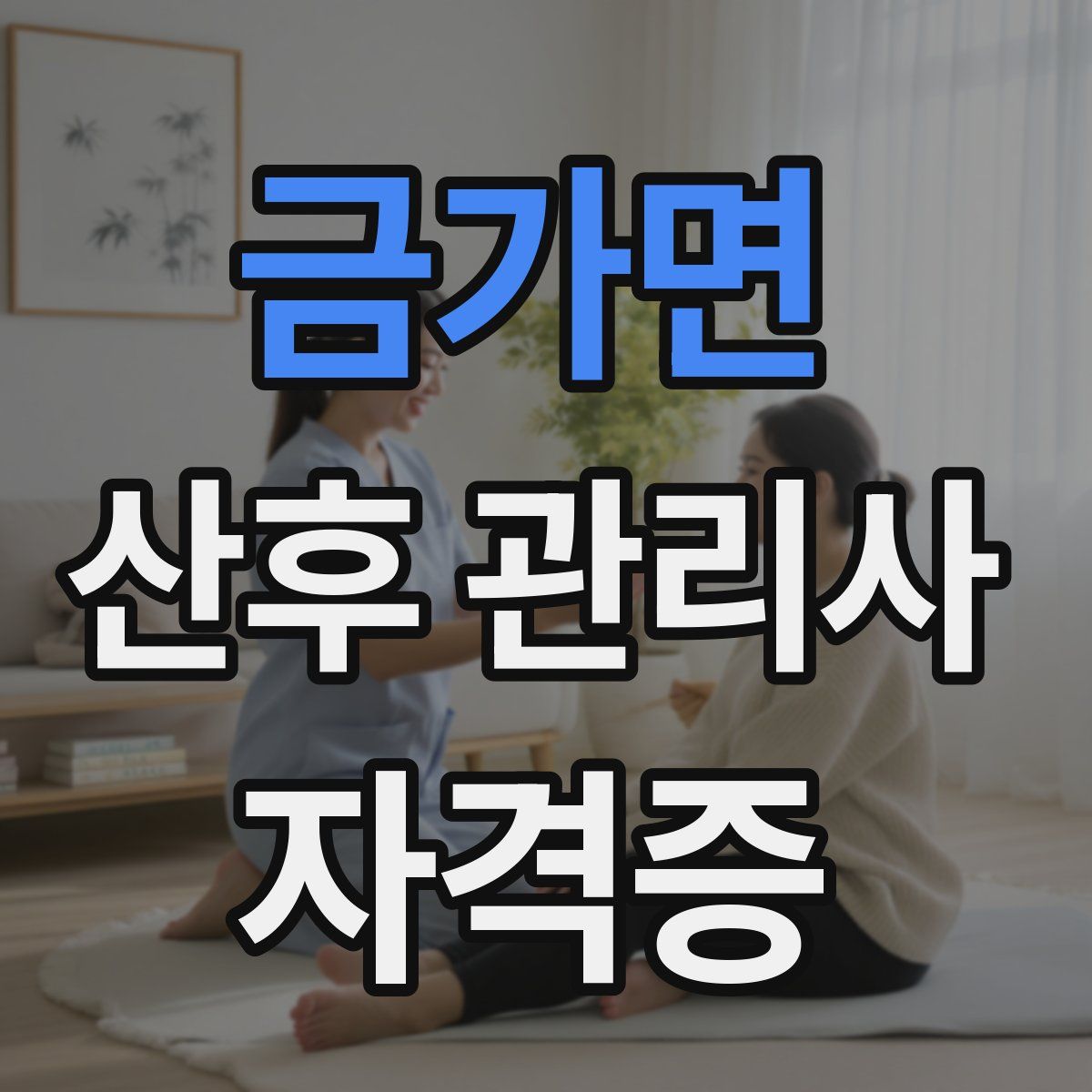 금가면 산후 관리사 자격증