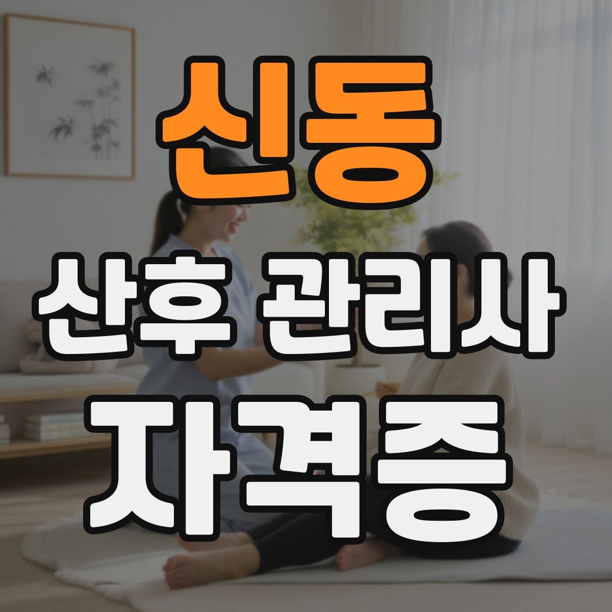 신동 산후 관리사 자격증