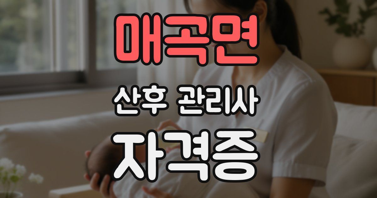 매곡면 산후 관리사 자격증