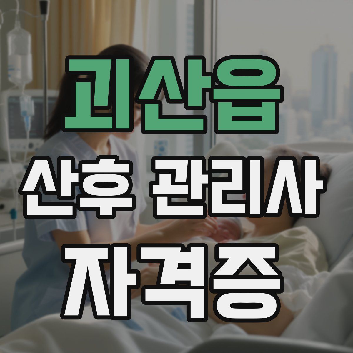 괴산읍 산후 관리사 자격증