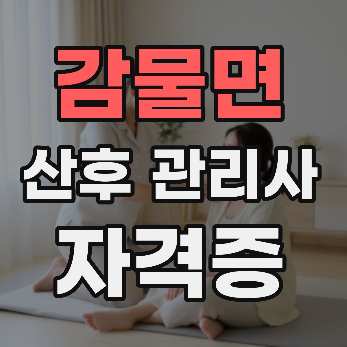 감물면 산후 관리사 자격증