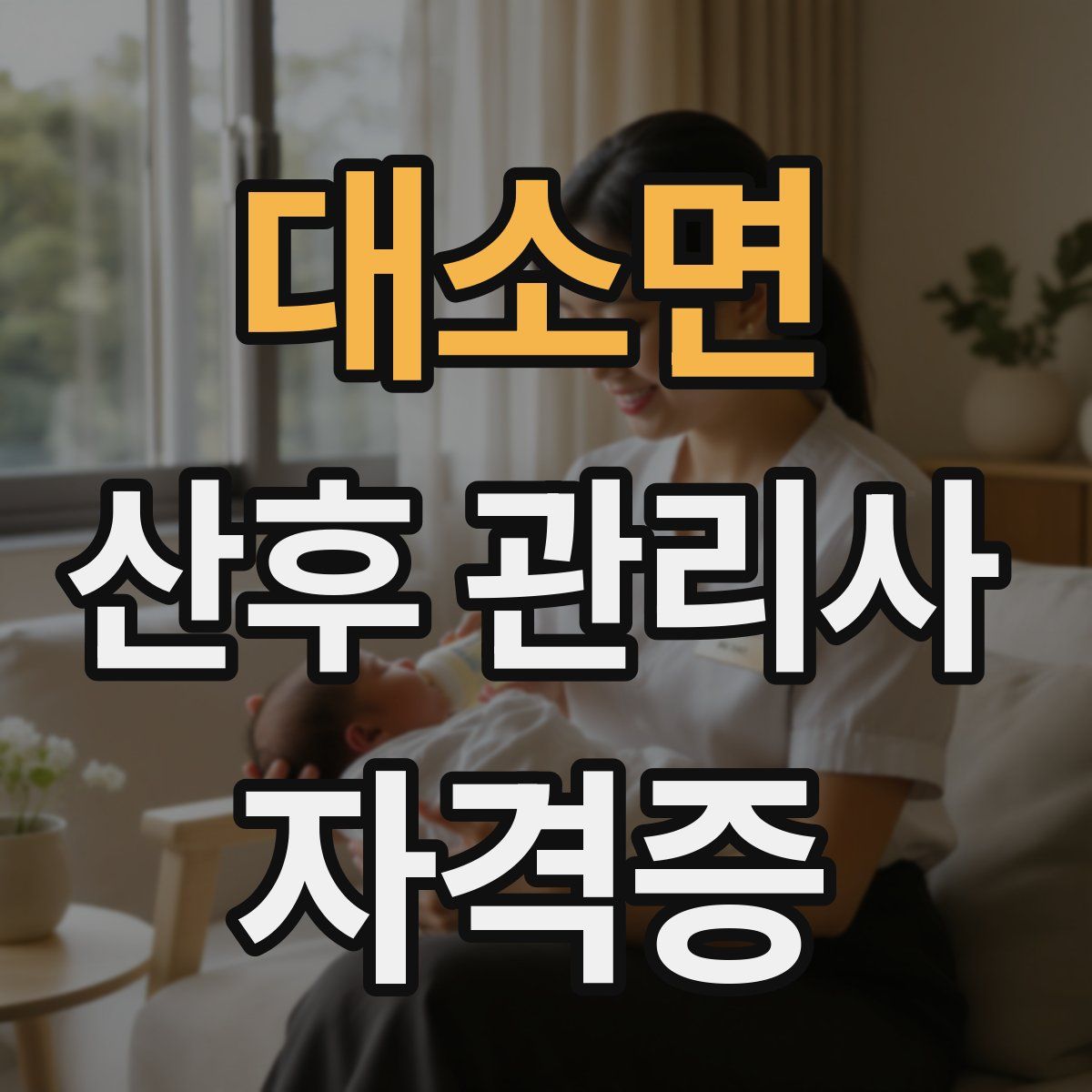 대소면 산후 관리사 자격증