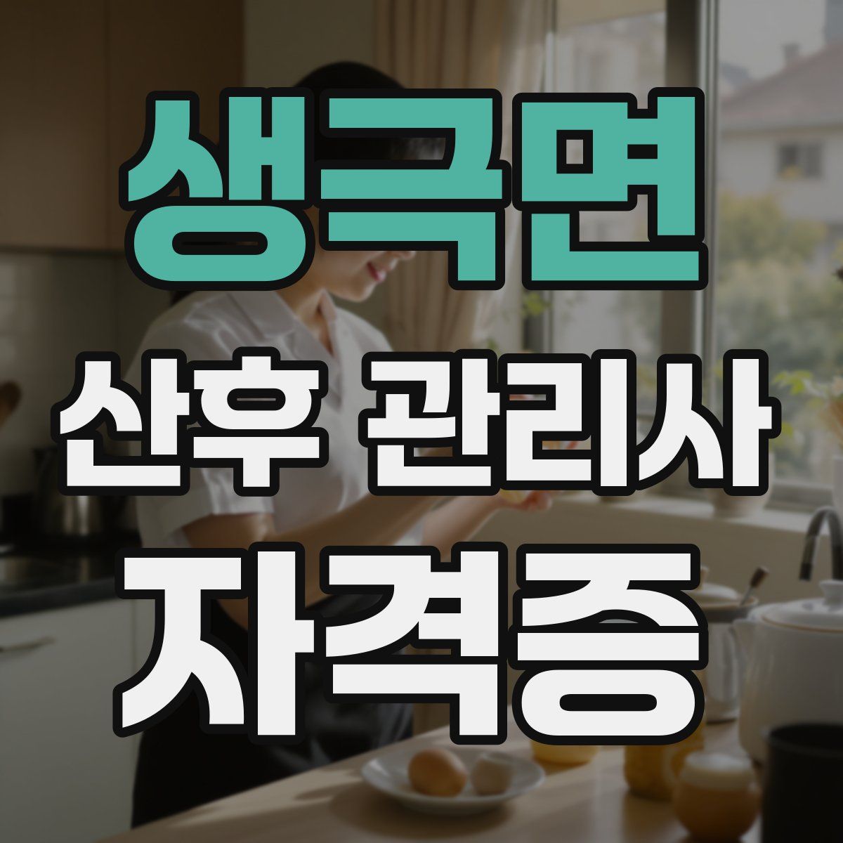 생극면 산후 관리사 자격증