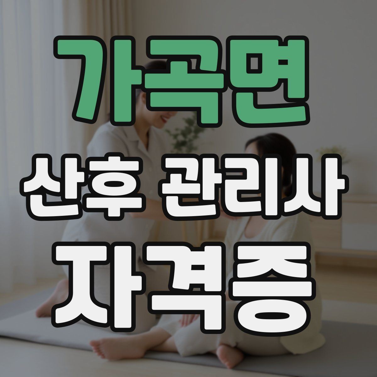 가곡면 산후 관리사 자격증 가정마다 다른 요청을 정리하는 상담 요령