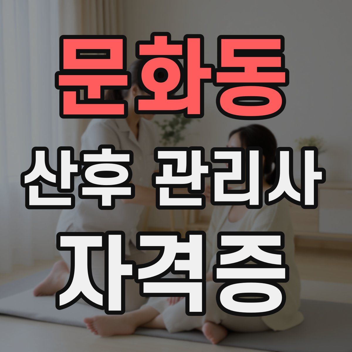 문화동 산후 관리사 자격증