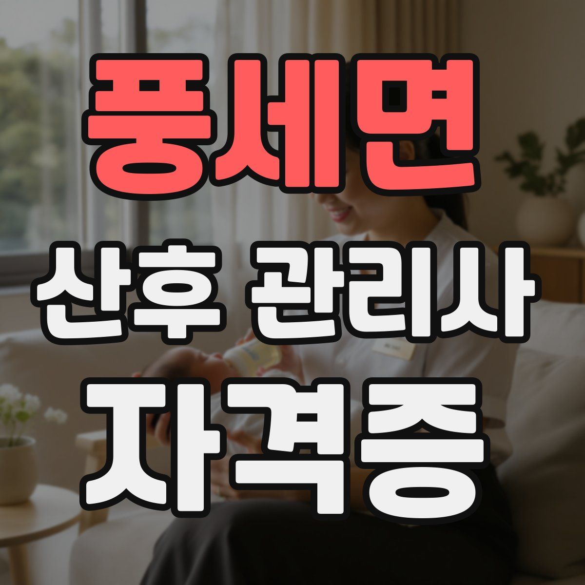 풍세면 산후 관리사 자격증