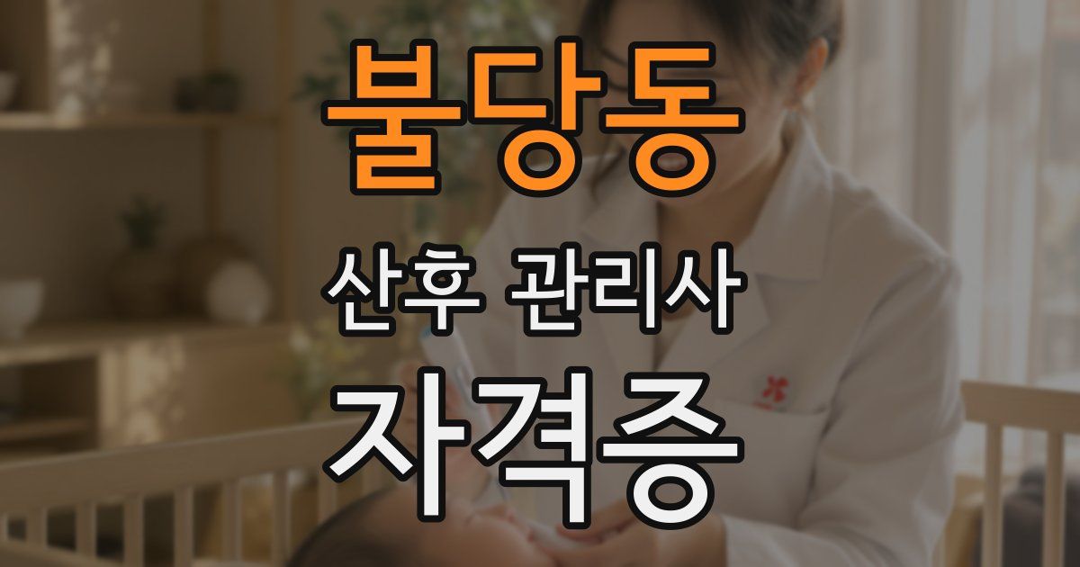 불당동 산후 관리사 자격증