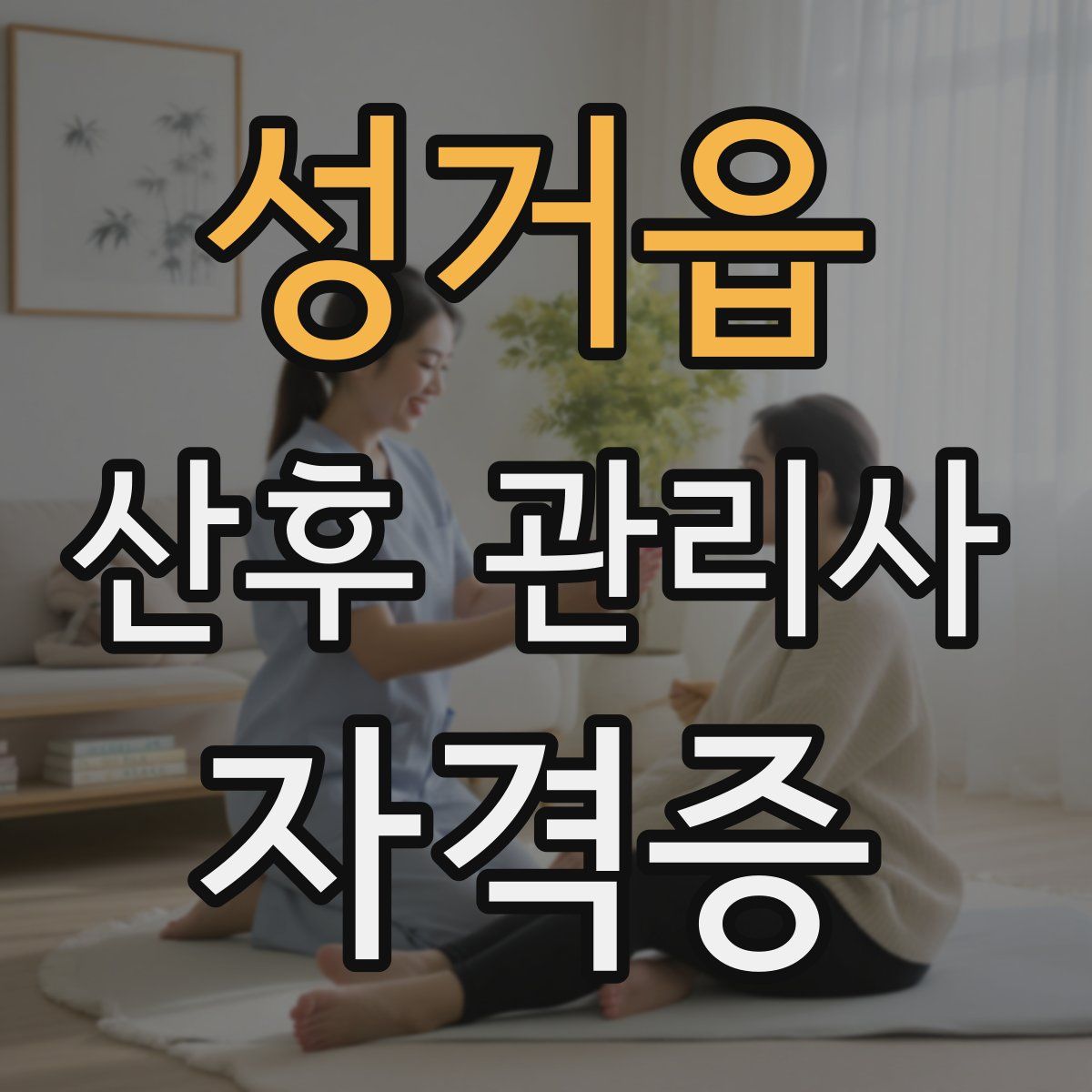 성거읍 산후 관리사 자격증