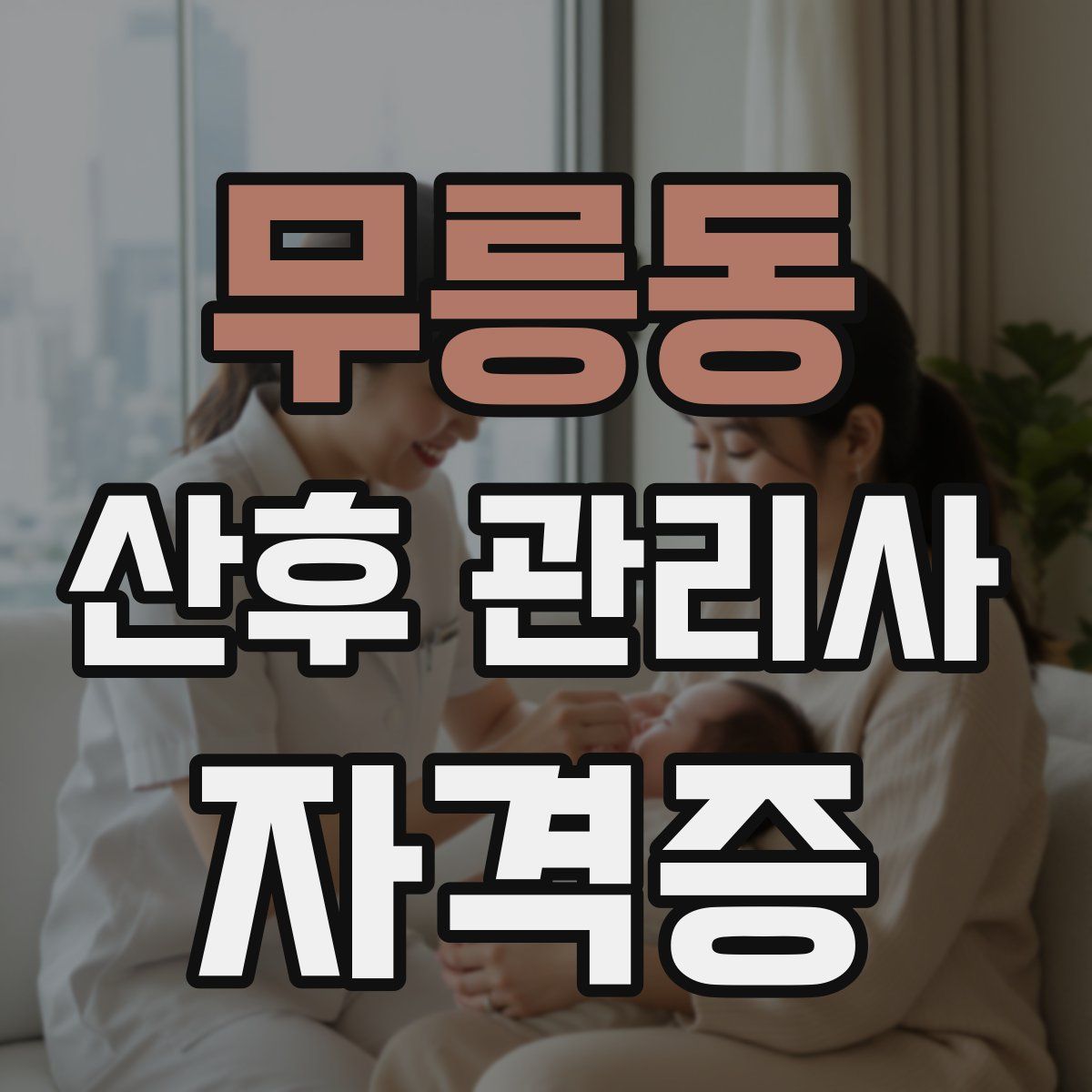 무릉동 산후 관리사 자격증