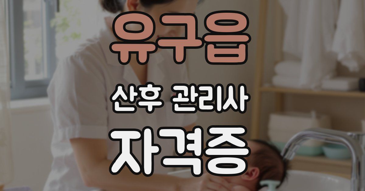 유구읍 산후 관리사 자격증