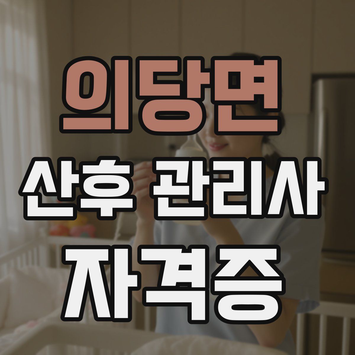 의당면 산후 관리사 자격증