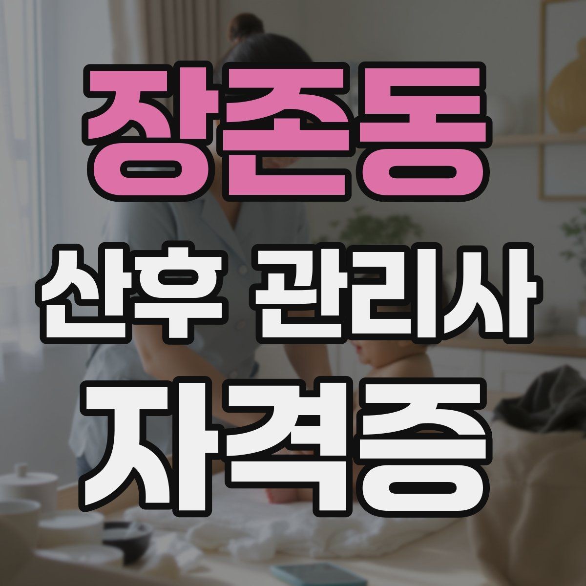 장존동 산후 관리사 자격증 산후 가사 지원 범위를 조율하는 방법