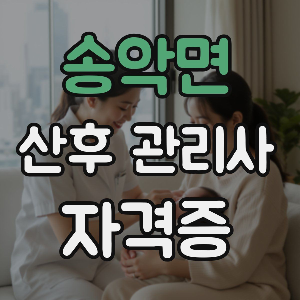 송악면 산후 관리사 자격증
