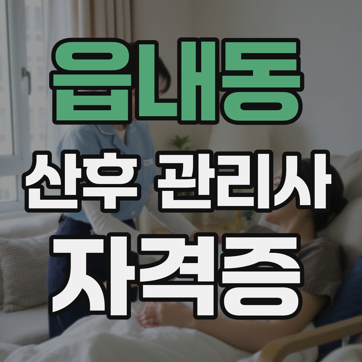 읍내동 산후 관리사 자격증