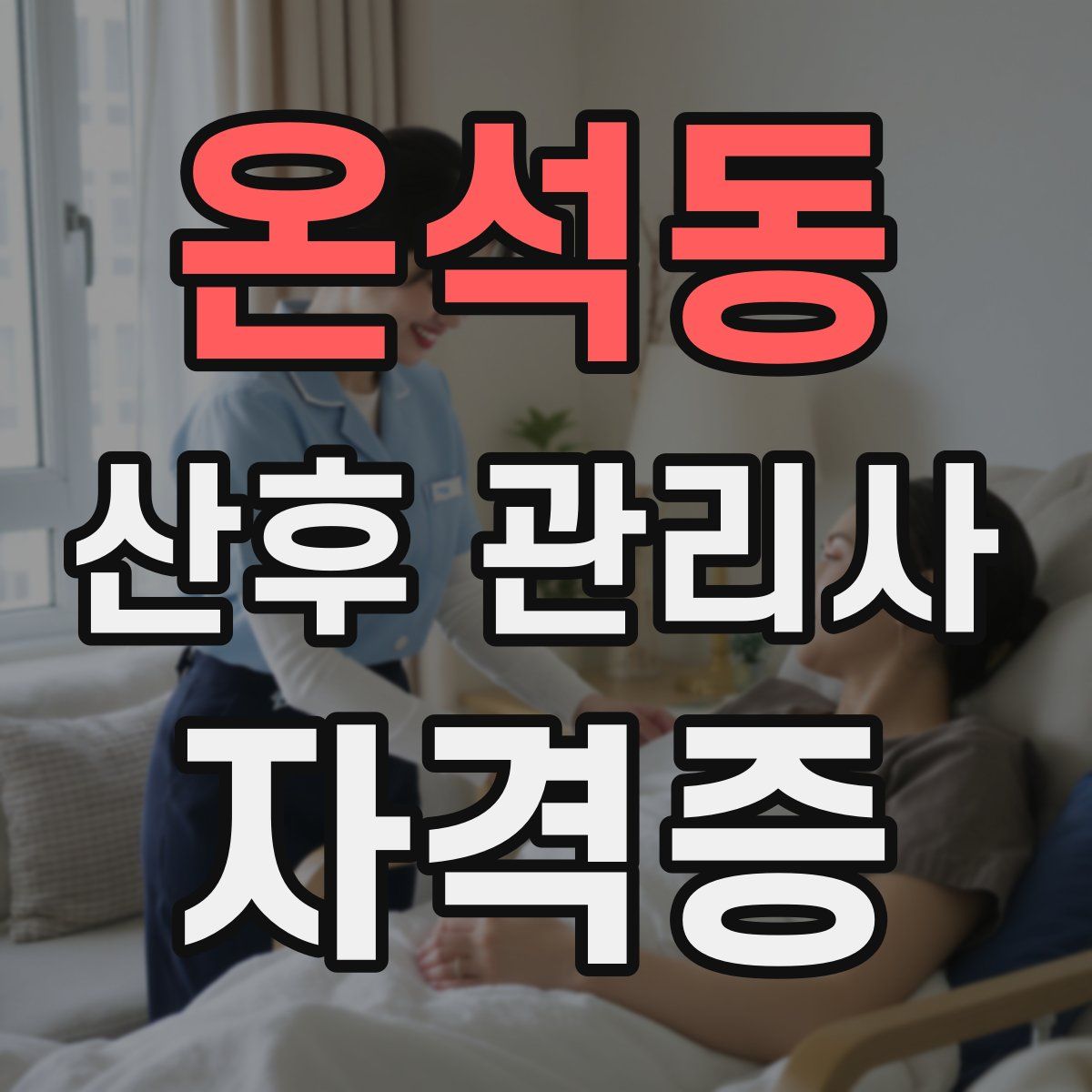 온석동 산후 관리사 자격증