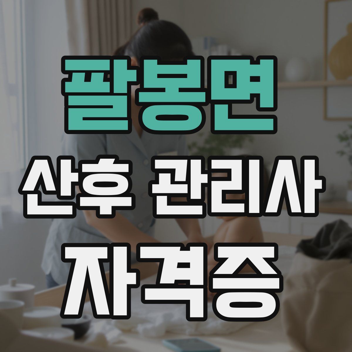 팔봉면 산후 관리사 자격증