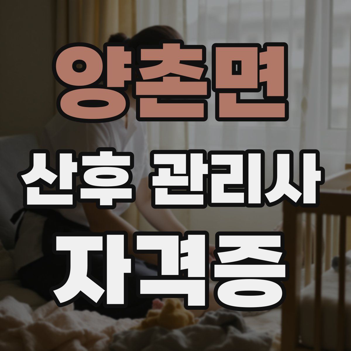 양촌면 산후 관리사 자격증