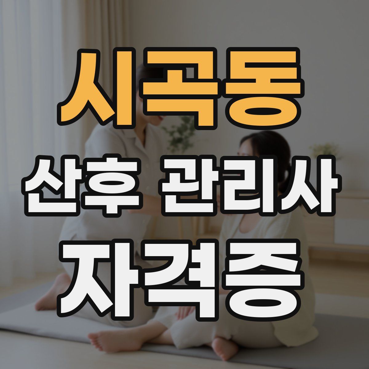 시곡동 산후 관리사 자격증