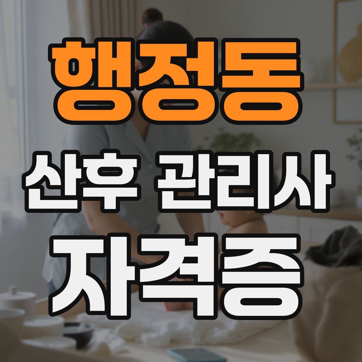 행정동 산후 관리사 자격증