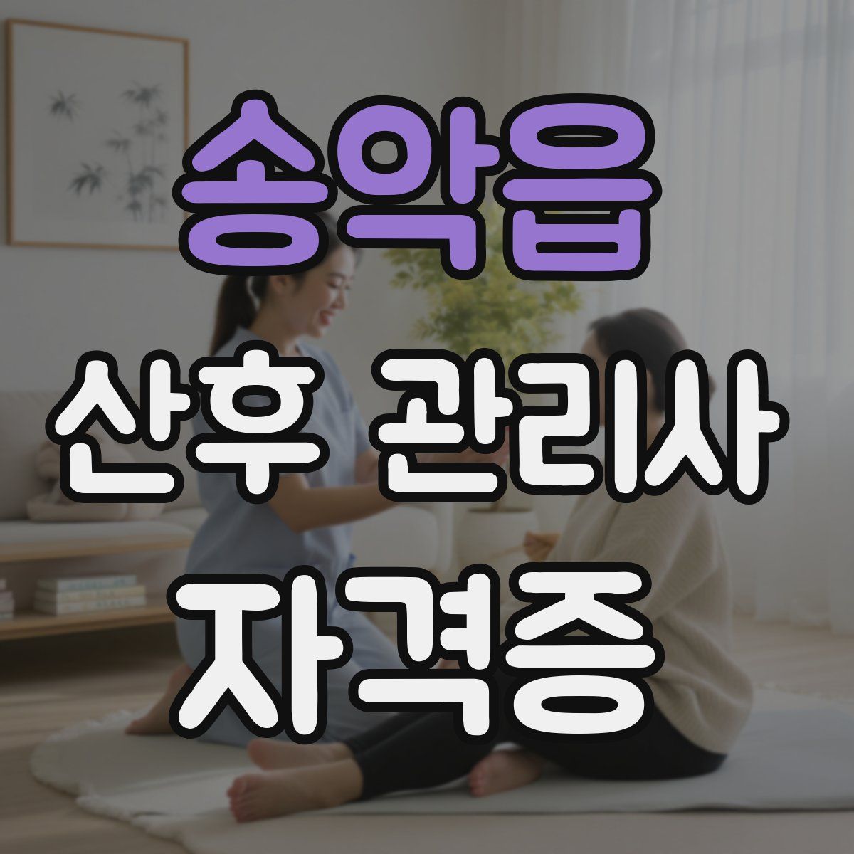송악읍 산후 관리사 자격증