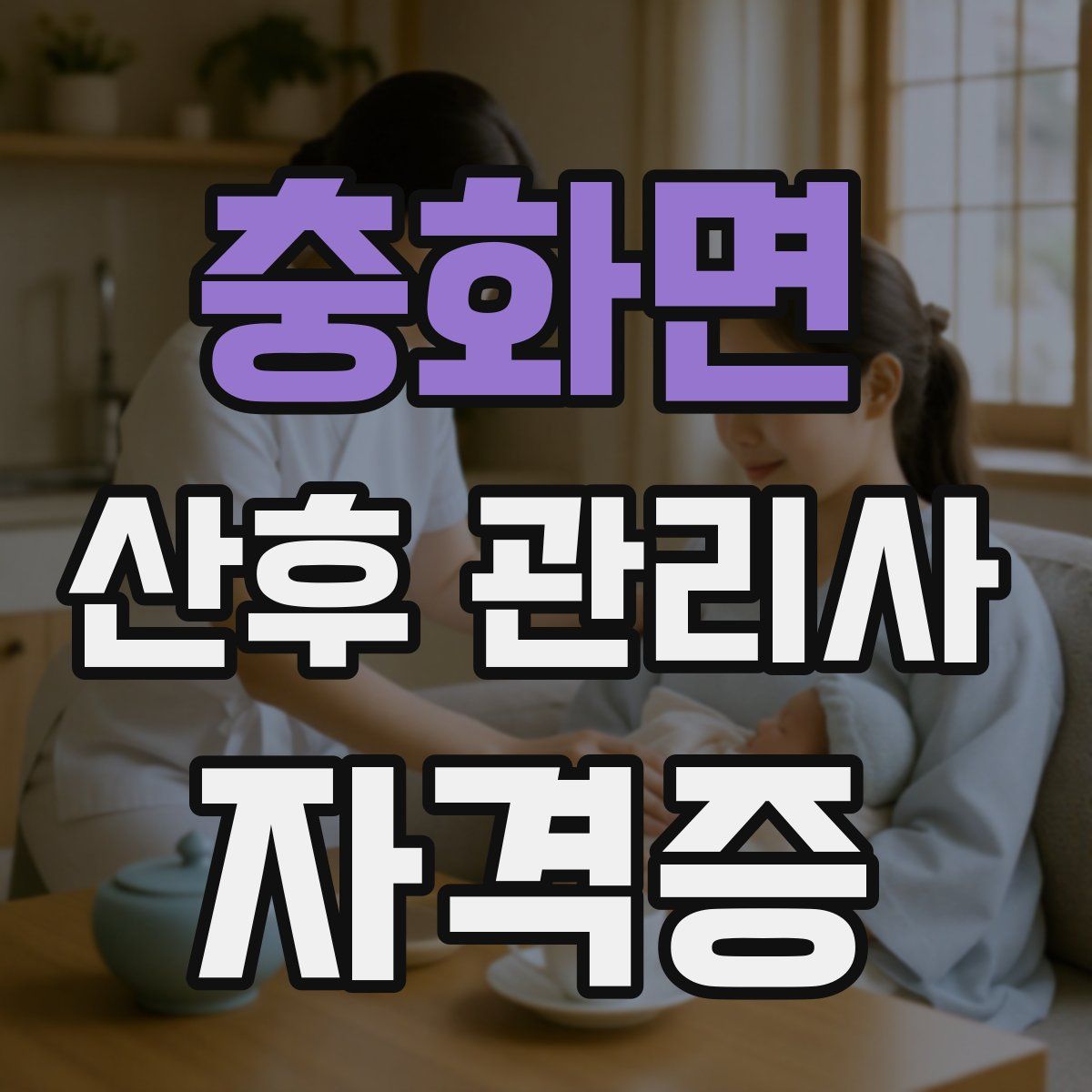 충화면 산후 관리사 자격증