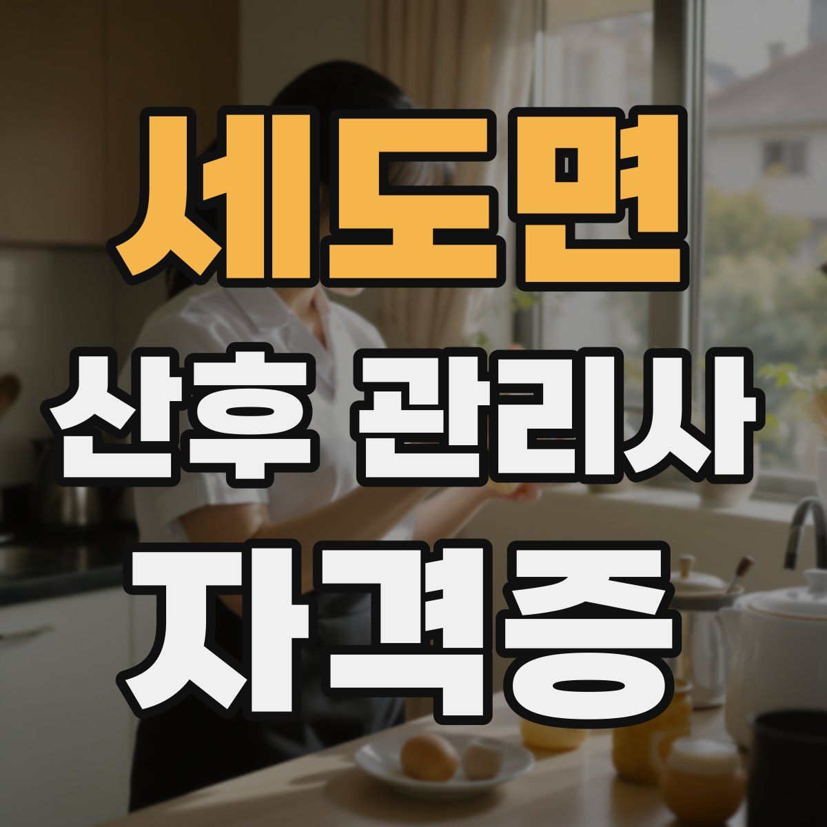 세도면 산후 관리사 자격증