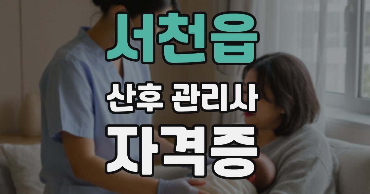 서천읍 산후 관리사 자격증