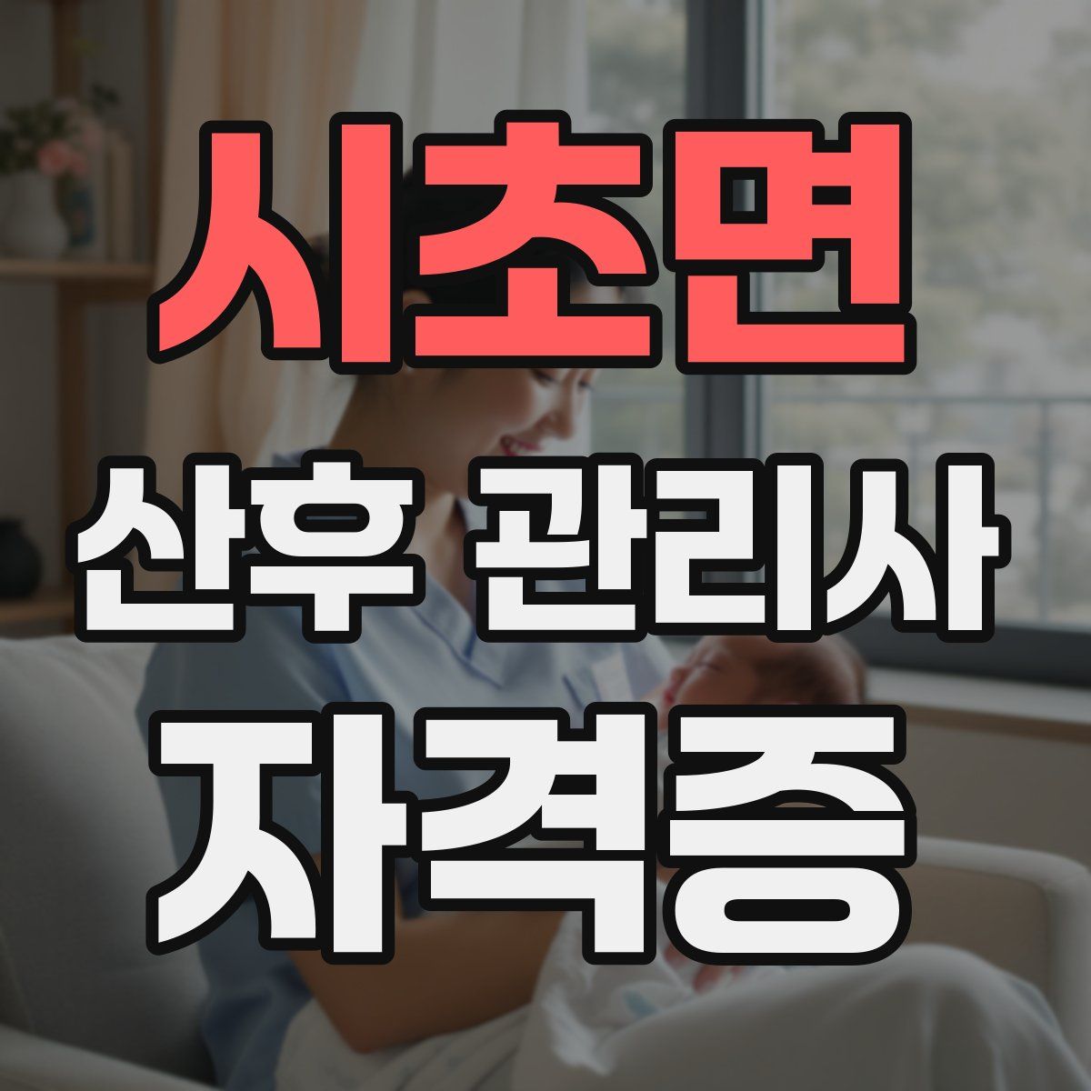 시초면 산후 관리사 자격증