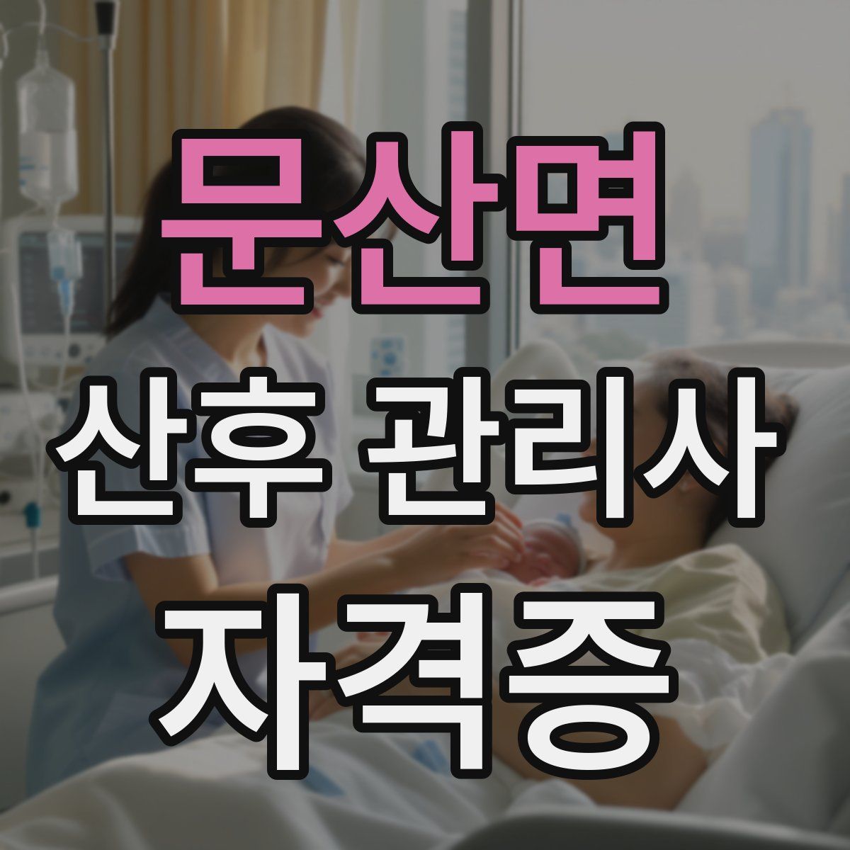 문산면 산후 관리사 자격증