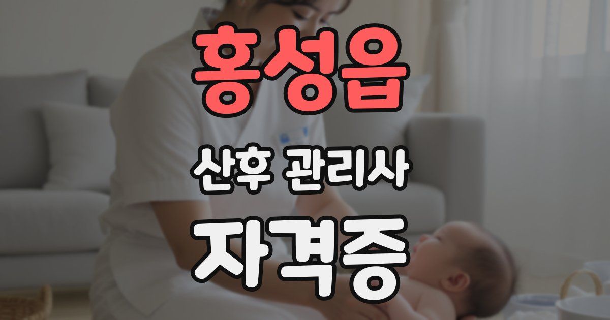 홍성읍 산후 관리사 자격증