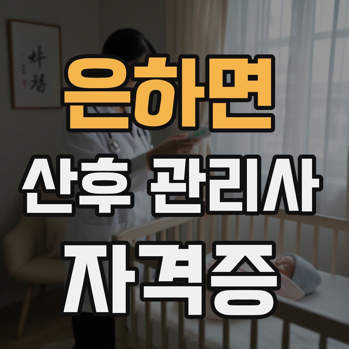 은하면 산후 관리사 자격증