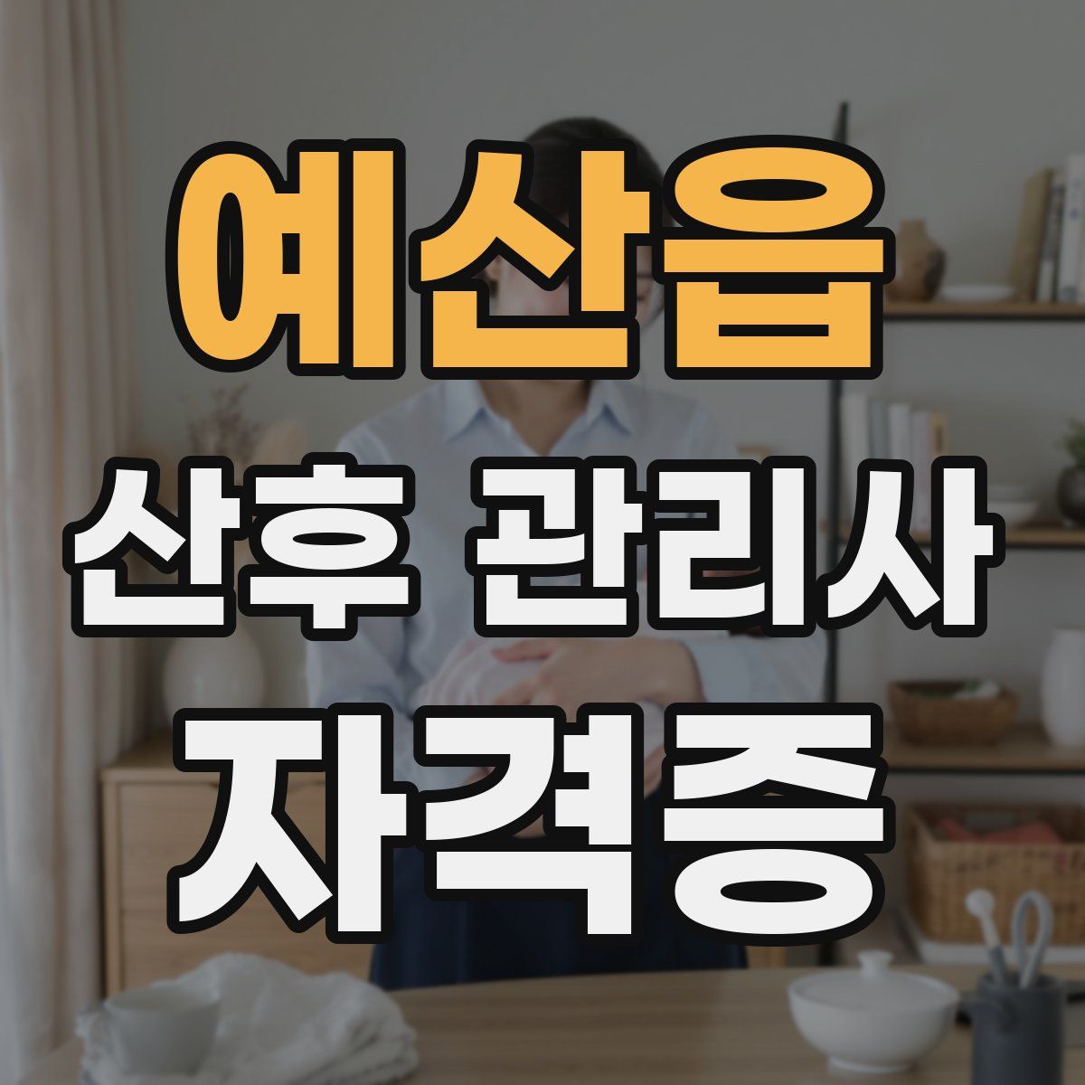 예산읍 산후 관리사 자격증