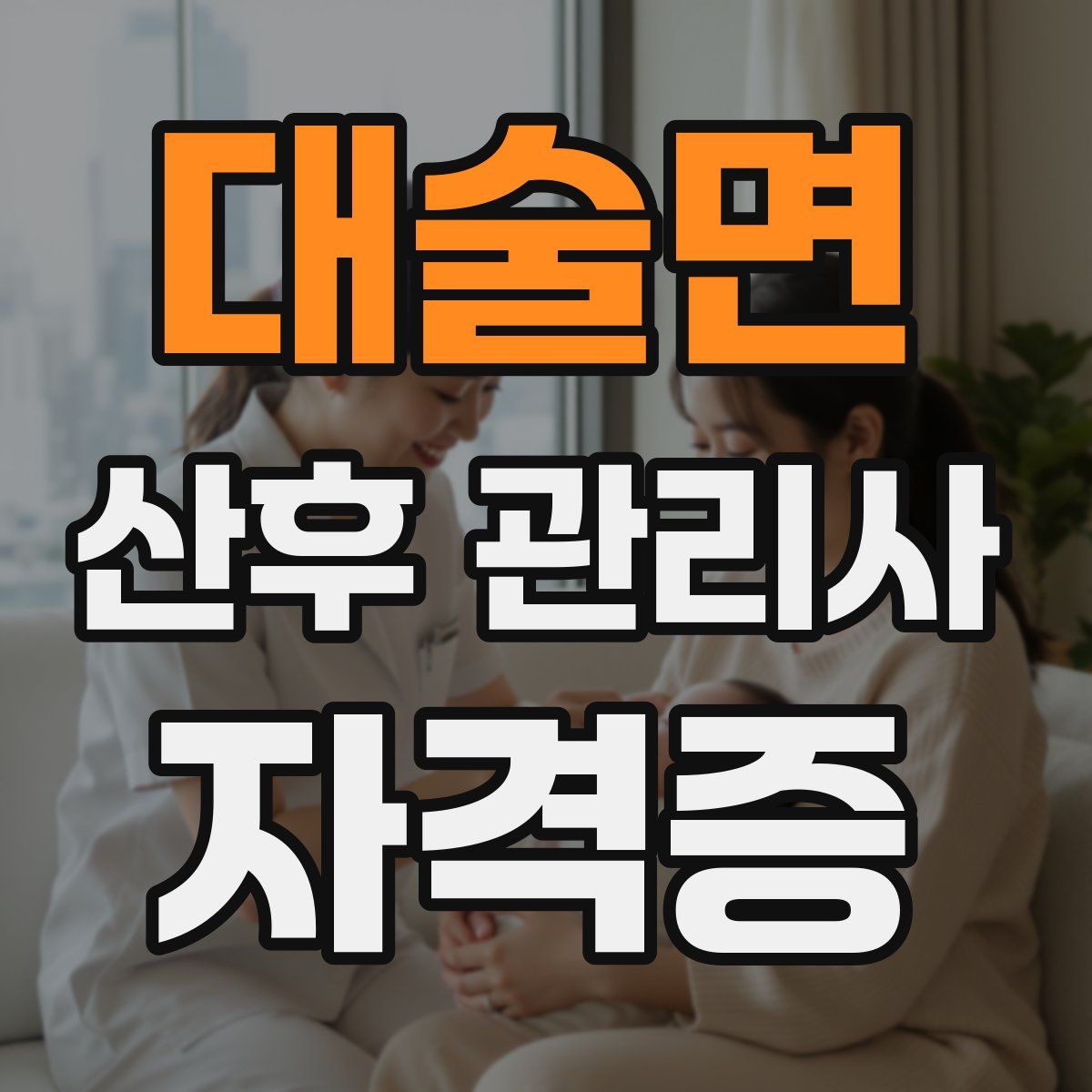 대술면 산후 관리사 자격증