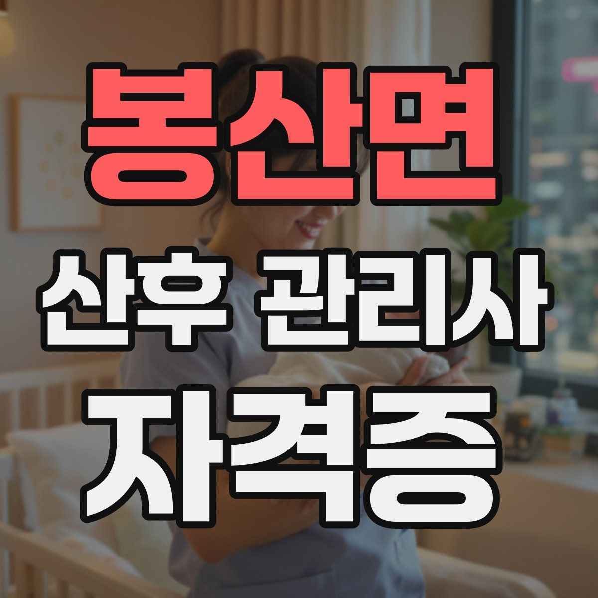 봉산면 산후 관리사 자격증
