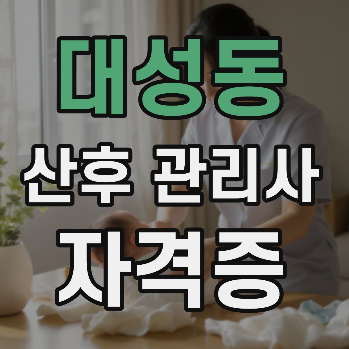 대성동 산후 관리사 자격증