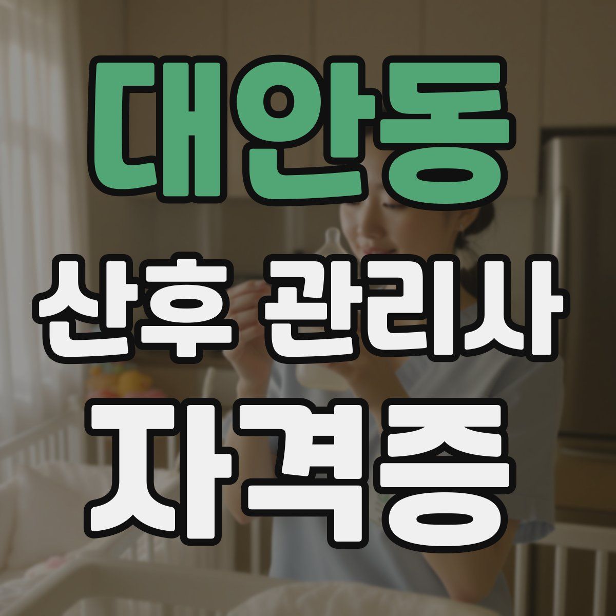 대안동 산후 관리사 자격증