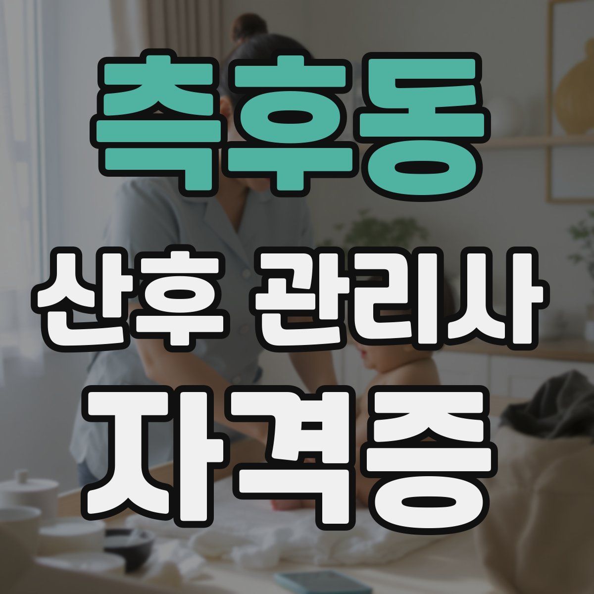 측후동 산후 관리사 자격증