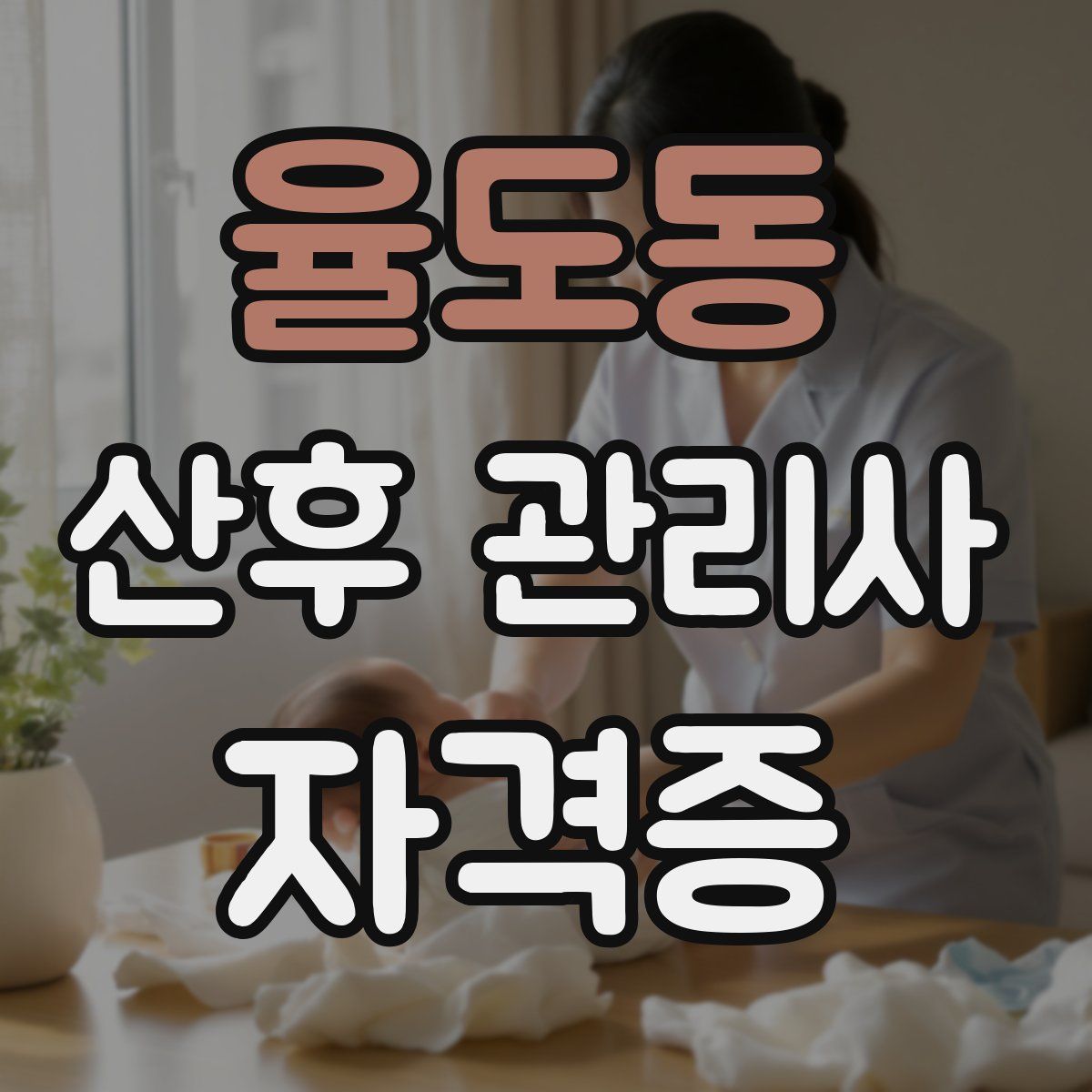 율도동 산후 관리사 자격증