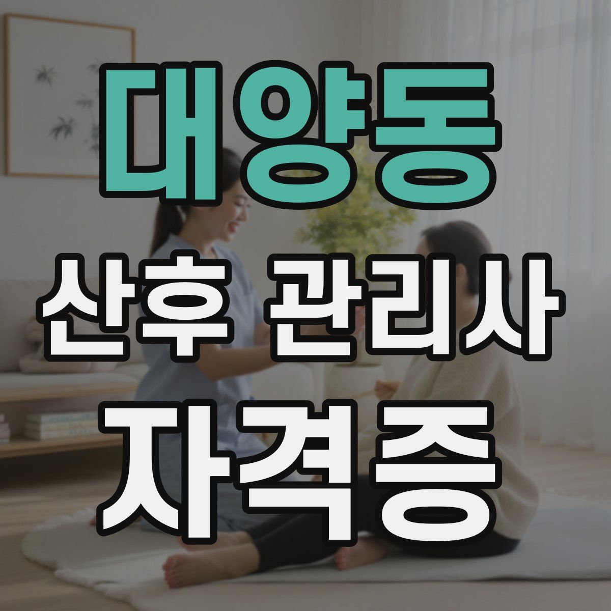 대양동 산후 관리사 자격증