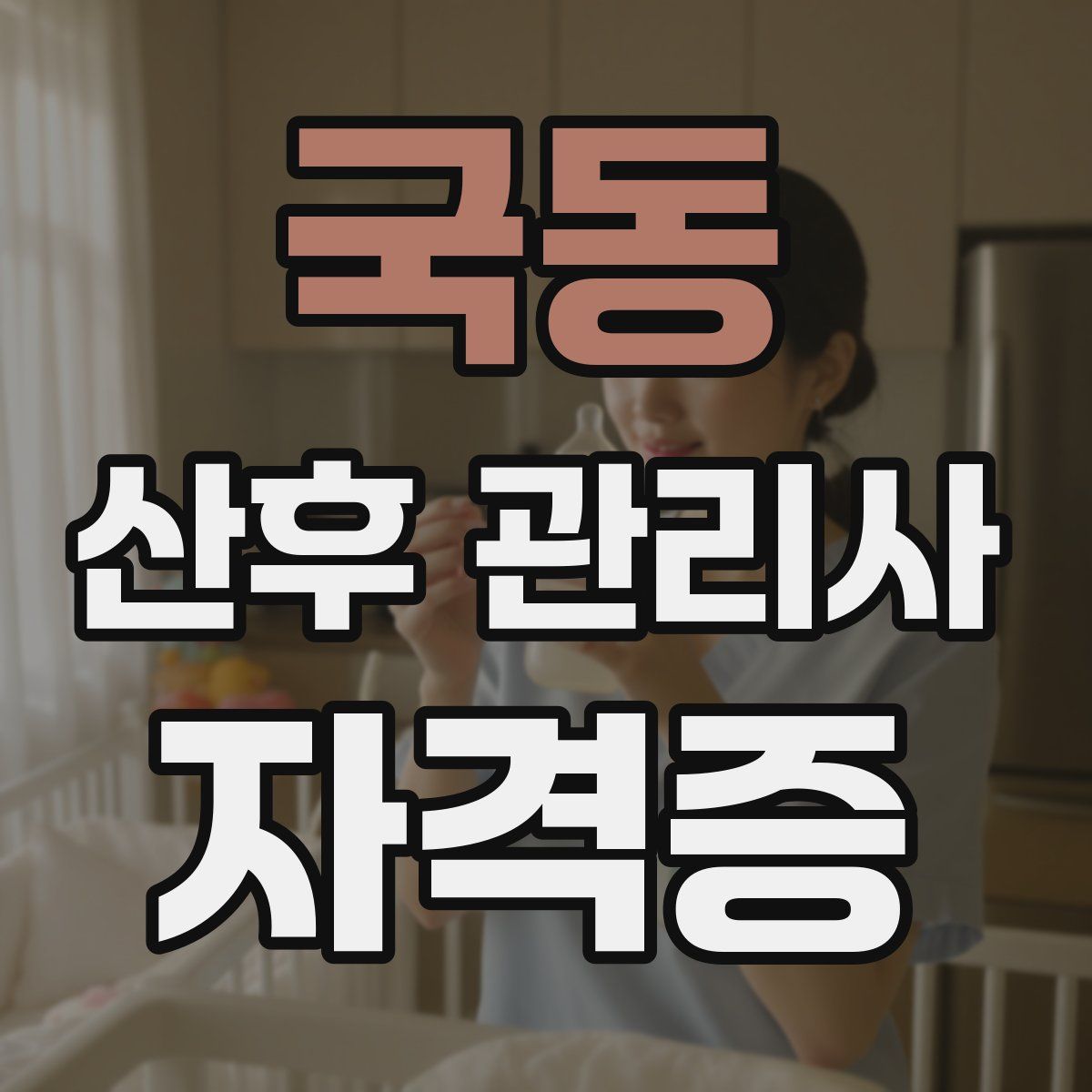 국동 산후 관리사 자격증