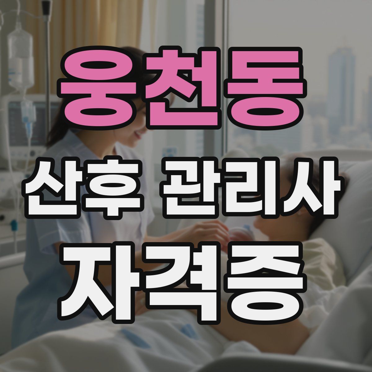 웅천동 산후 관리사 자격증