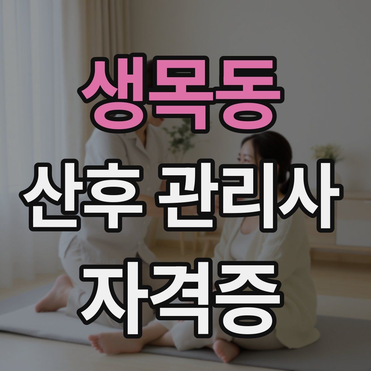 생목동 산후 관리사 자격증 산모 회복 단계별 특징 정리