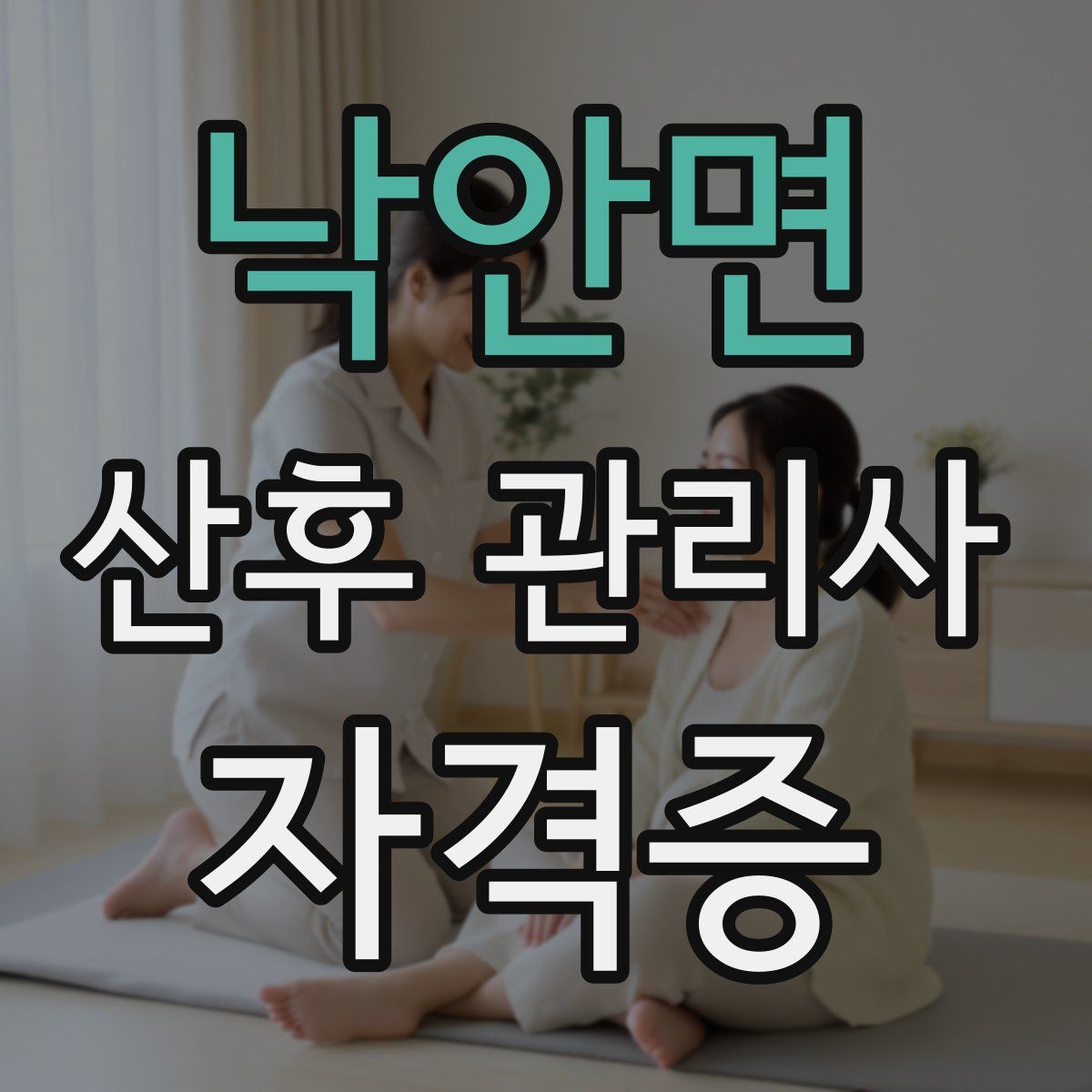 낙안면 산후 관리사 자격증
