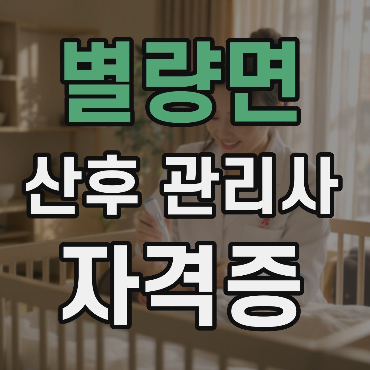 별량면 산후 관리사 자격증